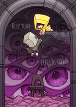Load image into Gallery viewer, 'CHIBI Keep Your Friends Safe' | Print |

